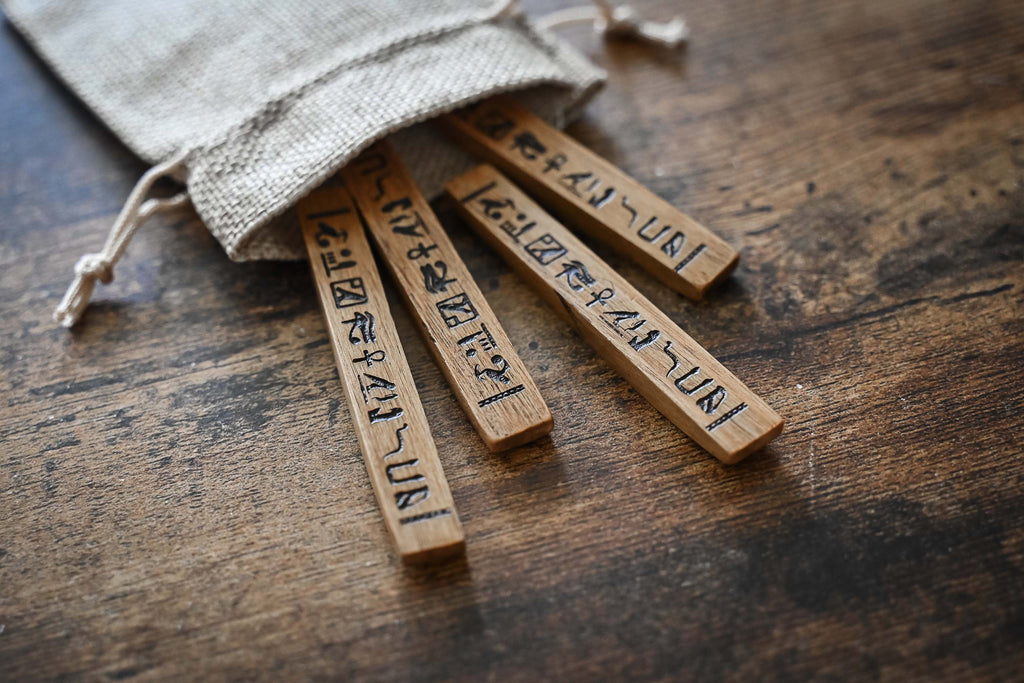 Medieval Stick Dice Set (4pcs): Egyptian Senet Game Replica