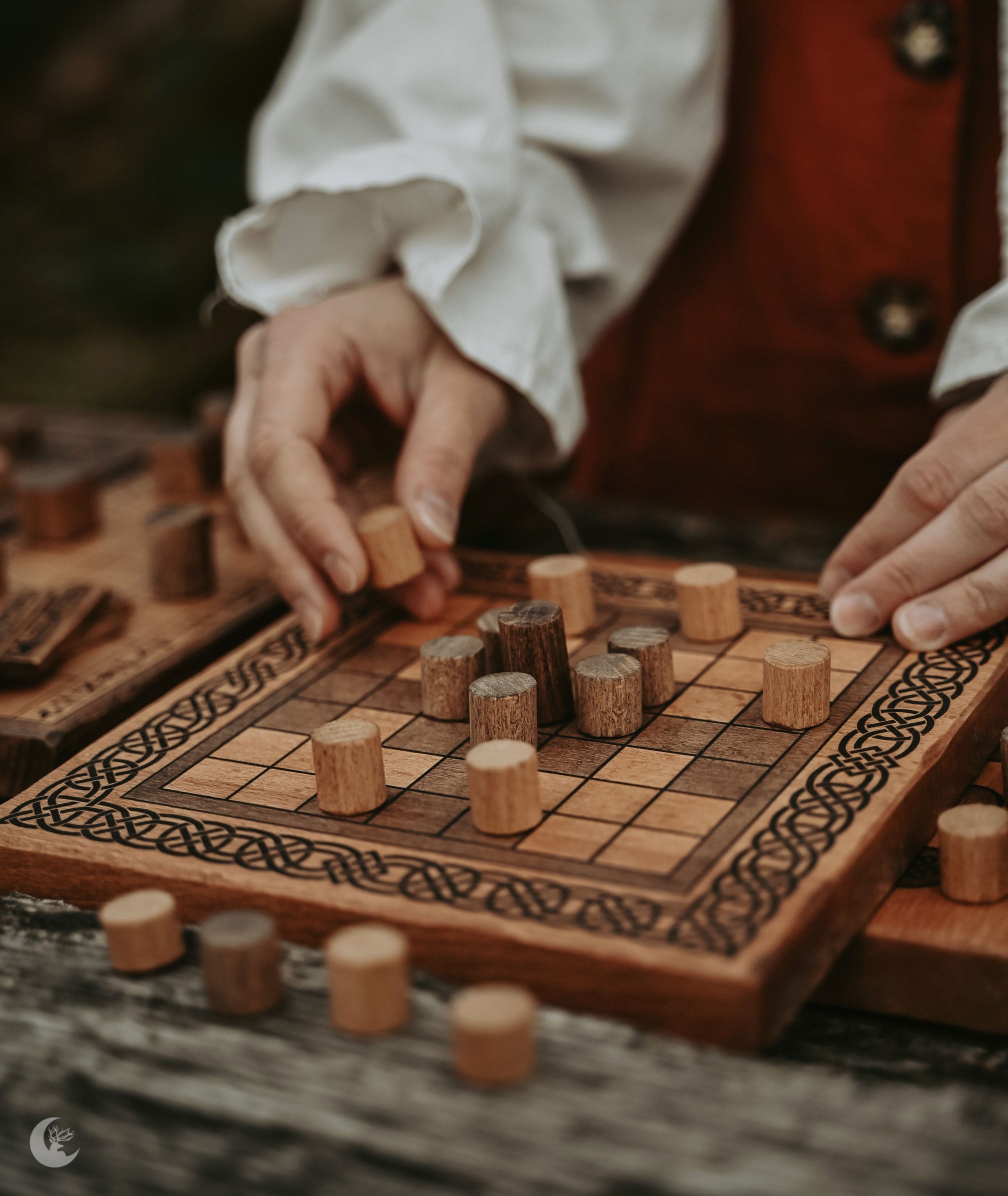 Ard-ri Scottish Hnefatafl, Handmade Board Game, Historical Replica, Solid Wood Game