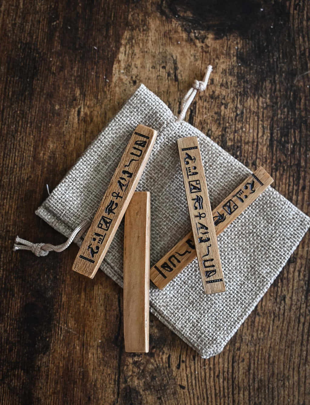 Medieval Stick Dice Set (4pcs): Egyptian Senet Game Replica