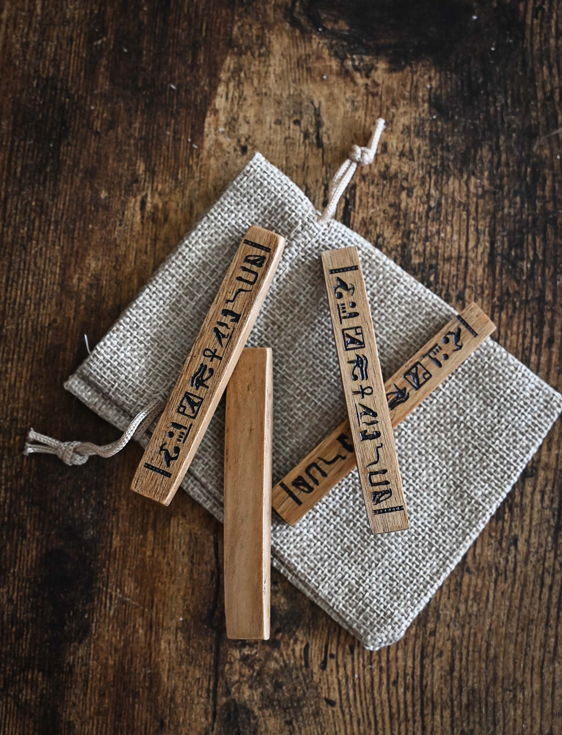 Medieval Stick Dice Set (4pcs): Egyptian Senet Game Replica