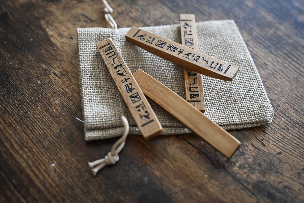 Medieval Stick Dice Set (4pcs): Egyptian Senet Game Replica