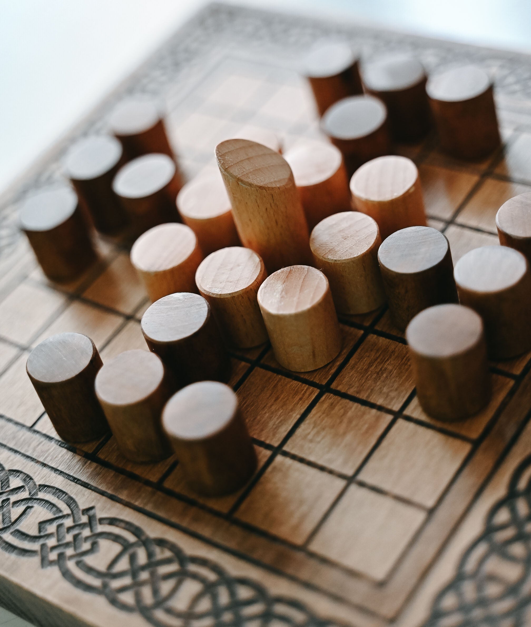 Ard-ri Scottish Hnefatafl, Handmade Board Game, Historical Replica, Solid Wood Game