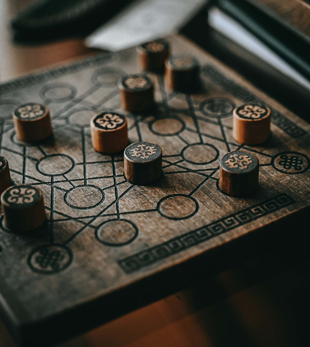 Handmade Beech Wood Jarmo Board Game: Two-Player Abstract Strategy