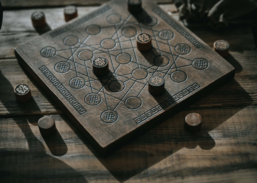 Handmade Beech Wood Jarmo Board Game: Two-Player Abstract Strategy