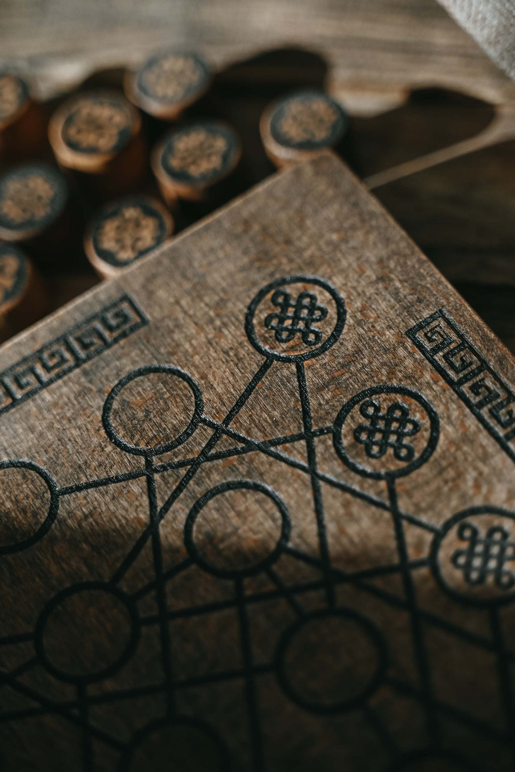 Handmade Beech Wood Jarmo Board Game: Two-Player Abstract Strategy