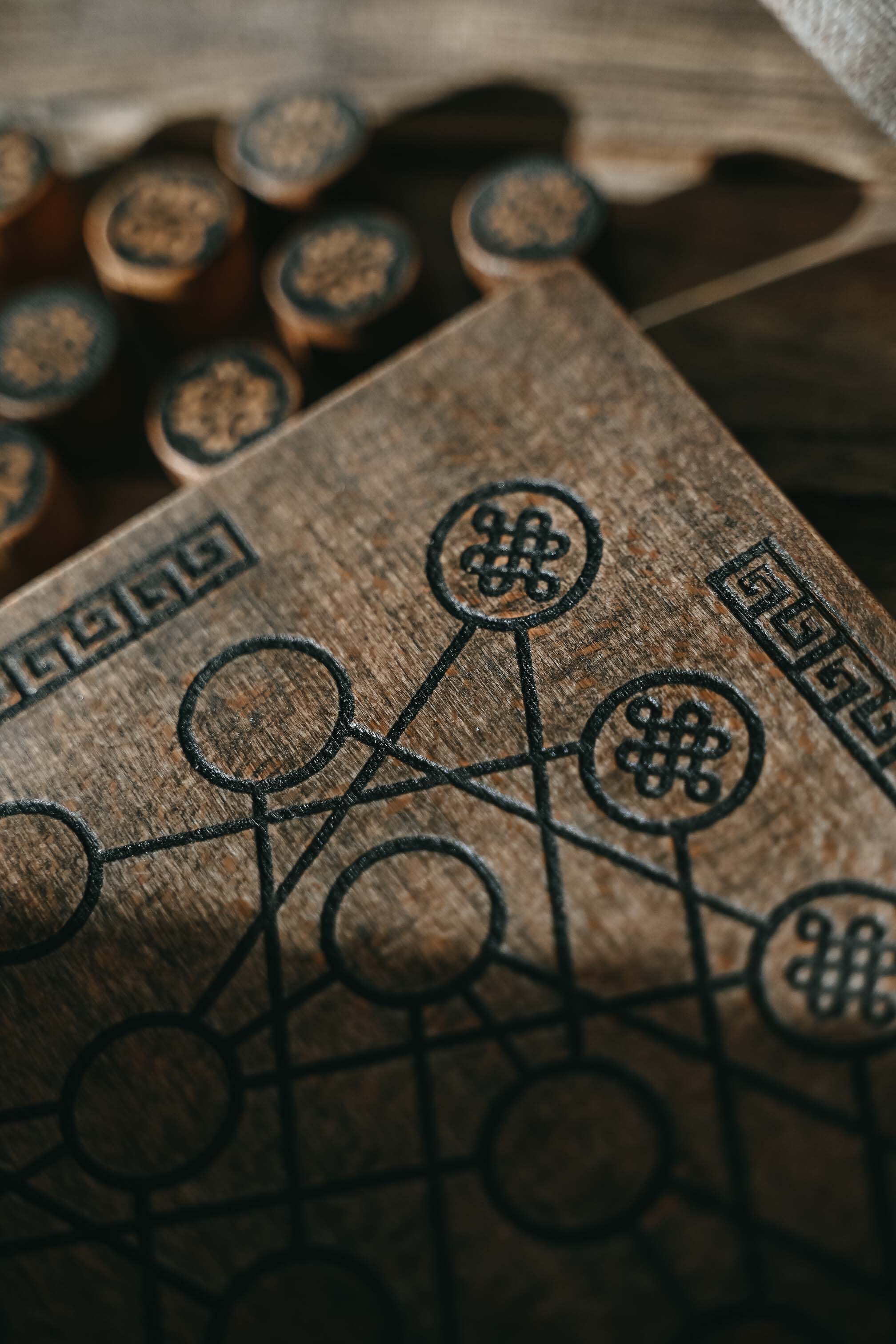 Handmade Beech Wood Jarmo Board Game: Two-Player Abstract Strategy