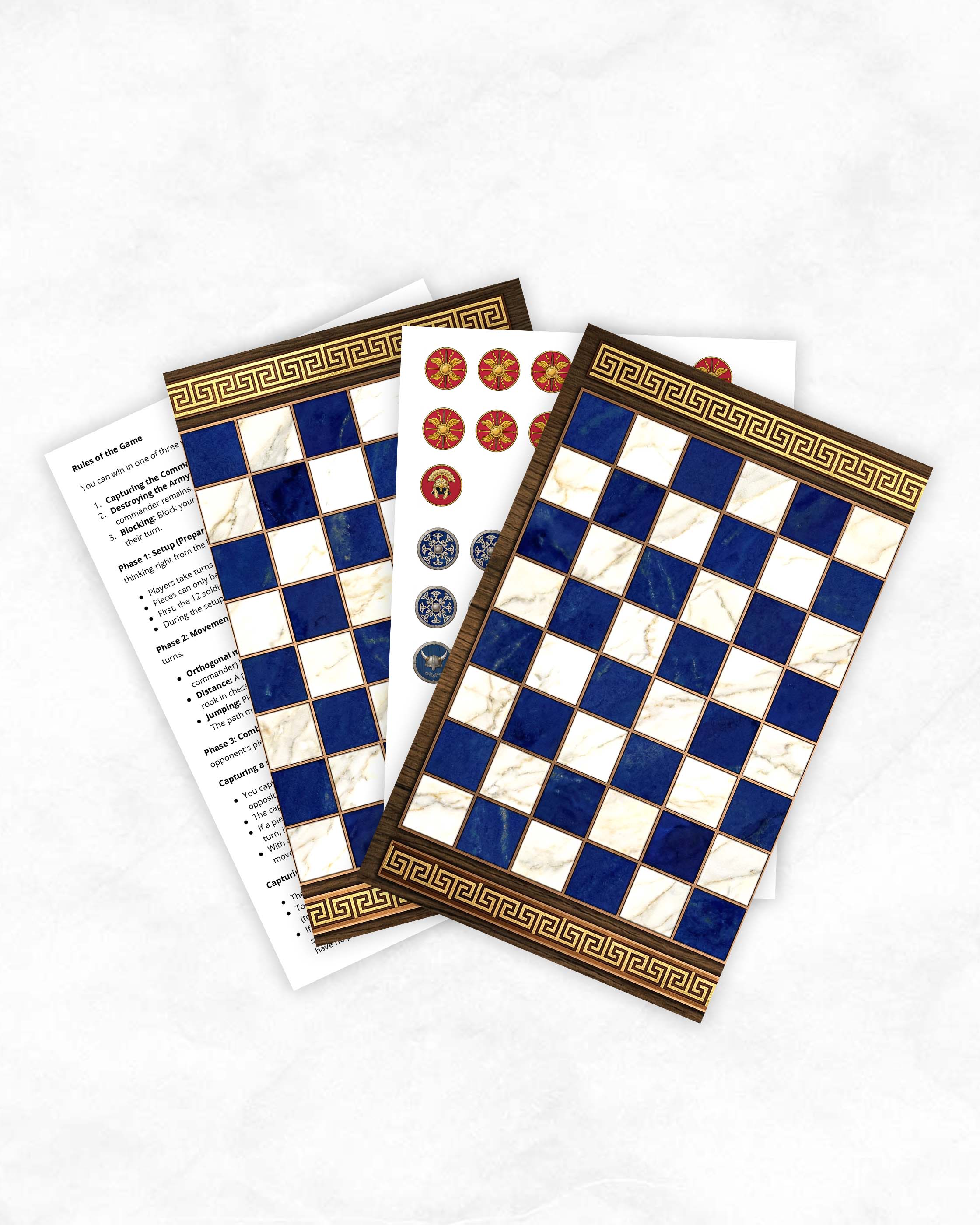 Ludus Latrunculorum - Ancient Roman Strategy Game (Printable PDF)