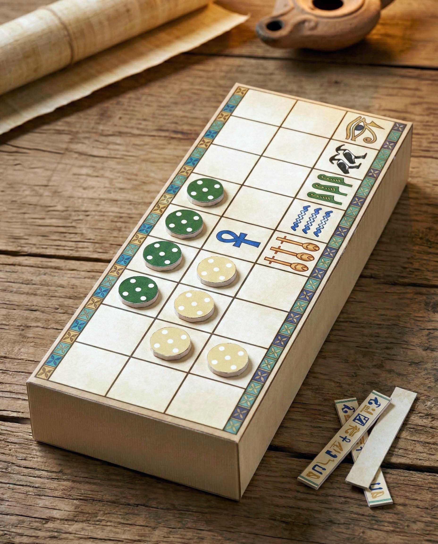 Printable Senet Board Game | Ancient Egyptian Print & Play PDF