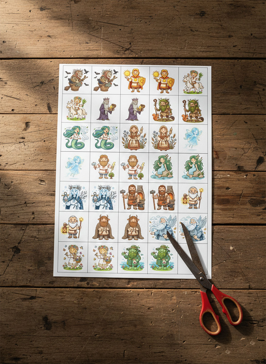 Slavic Legends: Printable Memory Game PDF