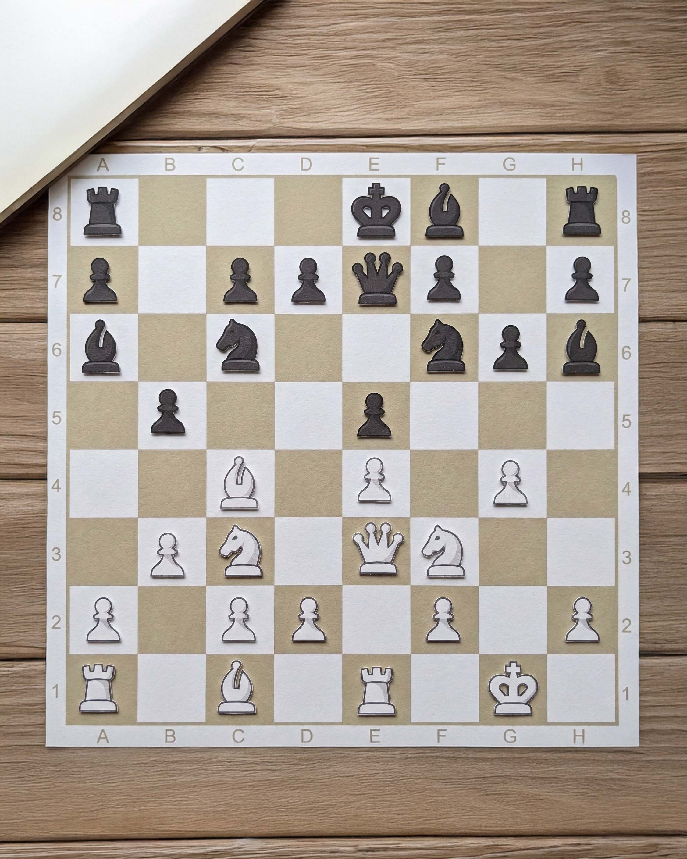Printable DIY Paper Chess Set - Full A4 PDF (Instant Download)